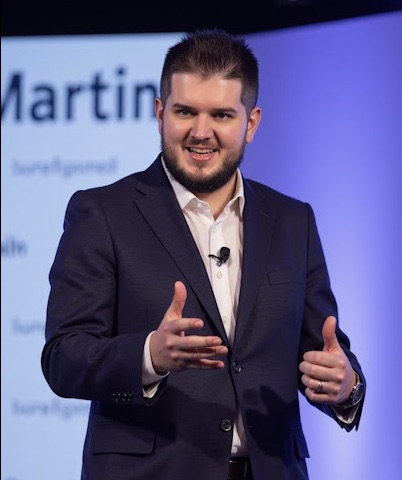 Martin Luňák na pódiu